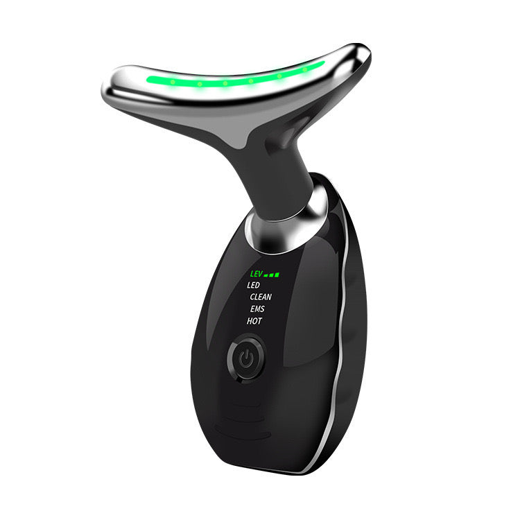 Facial Massager & Neck Sculpting Tool | Anti-Aging Skin Care Device with Thermal, Vibration & Microcurrent | Double Chin & Wrinkle Treatment | 3 Massage Modes & Red Light Therapy | US Shipping